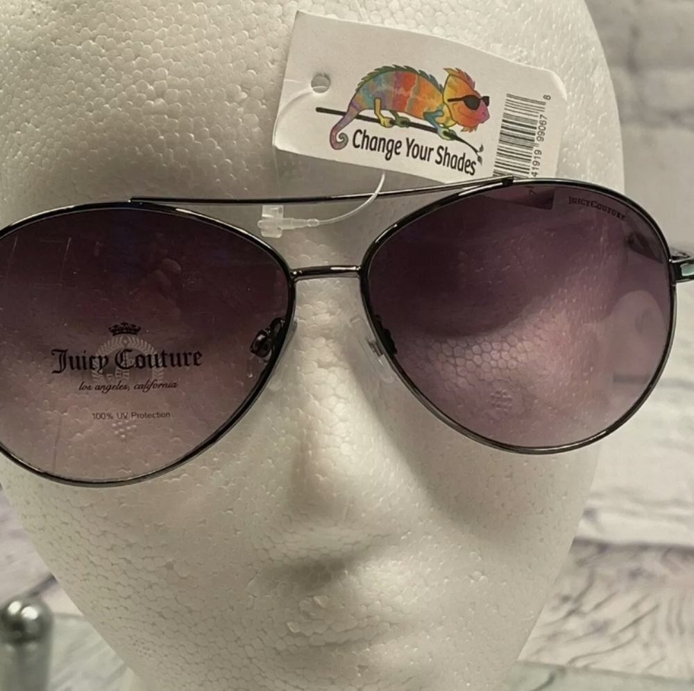 Juicy Couture women's sunglasses aviator green 100% UV protection